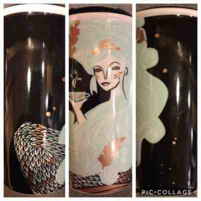 NWT Holiday 2018 STARBUCKS Siren TRAVEL MUG Tumbler MERMAID Black+Rose Gold+Mint - Sold on eBay Feb, 13th 2019 for $28.75