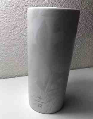 NEW 2018 Starbucks Reserve Ceramic White Patterned Tumbler Travel Mug Cup 10 oz - Sold on eBay Feb, 13th 2019 for $29.00