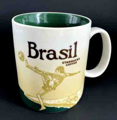 Starbucks Coffee Global Icon City Collector Series BRASIL Soccer Mug Cup Brazil - Sold on eBay Feb, 6th 2019 for $22.00