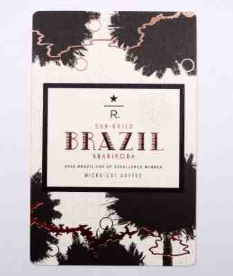 Rare- 2017 Starbucks Reserve  BRAZIL GUARIROBA  Coffee Taster Card  Micro Lot!!! - Sold on eBay Feb, 5th 2019 for $32.50