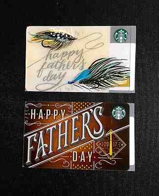 CANADA STARBUCKS FATHER DAY GIFT CARD ----- LOT OF 2 PCS. --- NEW - Sold on eBay Feb, 13th 2019 for $3.99