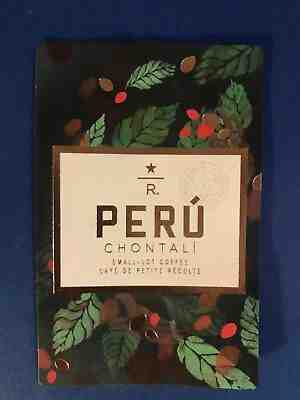 Starbucks Coffee Small-Lot Peru Chontali Reserve Taster Card From Canada - Sold on eBay Feb, 12th 2019 for $4.24