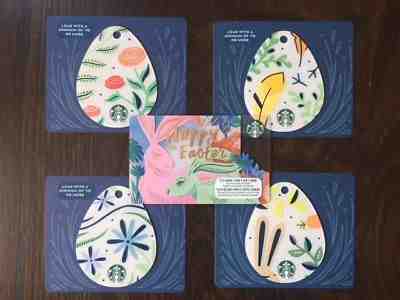 Canada Series Starbucks "EASTER EGG SET 2018" (5) Gift Cards - New No Value - Sold on eBay Feb, 10th 2019 for $4.75