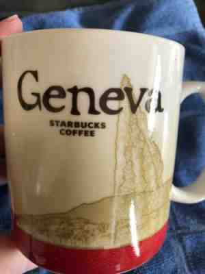 Starbucks Mug Geneva City Cup Collector Series Mug 16 oz Switzerland New 2012 - Sold on eBay Feb, 9th 2019 for $35.99