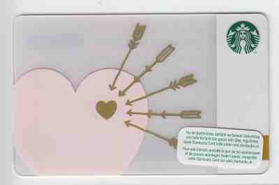  Starbucks gift card SWISS SWITZERLAND 2018 Herz m. Amor Pfeilen Rosa Valentines - Sold on eBay Feb, 5th 2019 for $5.99