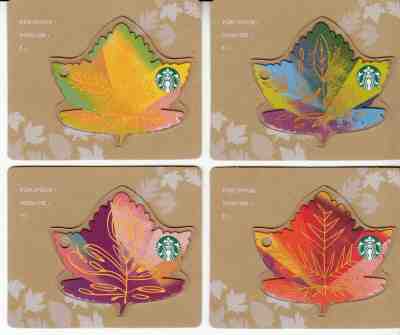 4 Starbucks gift card  SWISS Switzerland Schweiz  RAR !!! Autumn leaves - Sold on eBay Feb, 1st 2019 for $9.99