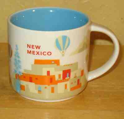 Starbucks 2015 YOU ARE HERE "NEW MEXICO" Mug Hot Air Balloon Roadrunner Chili - Sold on eBay Feb, 12th 2019 for $12.95