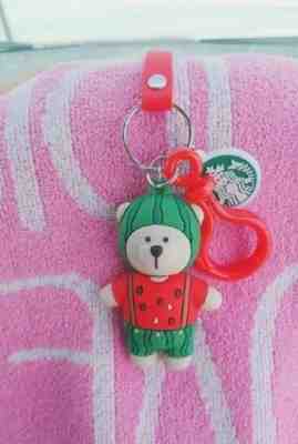 New Starbucks KeyChain Watermelon Red Rare Bear Key Ring China 2018 Collection - Sold on eBay Feb, 6th 2019 for $16.99