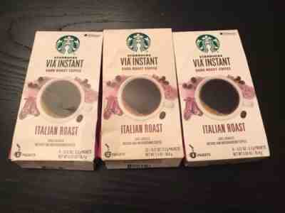 Lot Of 60 Starbucks Via Italian Roast Instant Coffee Packets exp July 2019 - Sold on eBay Jan, 28th 2019 for $34.99