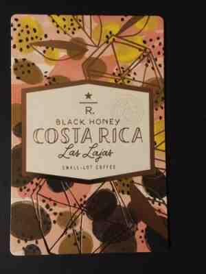 Starbucks Reserve Taster Tasting Card Black Honey Costa Rica Las Lajas - Sold on eBay Feb, 3rd 2019 for $4.99