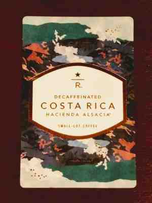 Starbucks Reserve Decaf Costa Rica Hacienda Alsacia Taster Card  - Sold on eBay Jan, 4th 2019 for $19.95