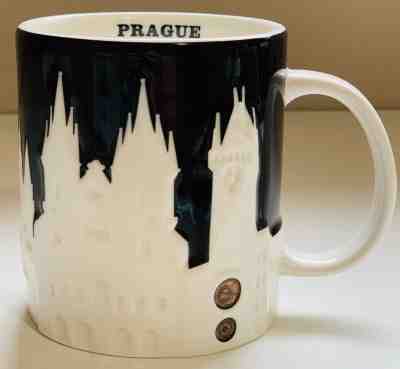 NEW Starbucks Prague Czech Republic Relief Series Mug with SKU Black & White - Sold on eBay Jan, 24th 2019 for $36.03