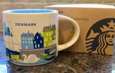 NWT Starbucks DENMARK You Are Here YAH Collector Series Mug with SKU  - Sold on eBay Feb, 4th 2019 for $49.99