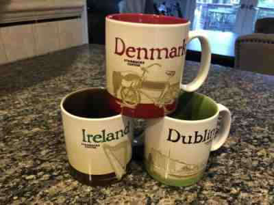 NWT Starbucks DENMARK, IRELAND & DUBLIN, Ireland Global Icon Mugs with SKU - Sold on eBay Jan, 19th 2019 for $45.00