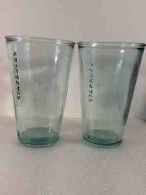 Starbucks Set Of 2 Green Glass Tumblers Spain 16 Oz - Sold on eBay Feb, 12th 2019 for $20.00