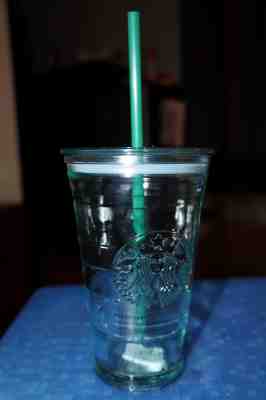 Starbucks Recycled Glass Cold Beverage To-Go Travel Mug SPAIN Grande Cup w/ lid - Sold on eBay Feb, 7th 2019 for $20.50