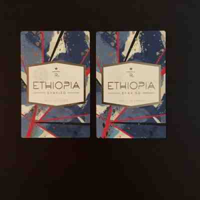 Lot of 2 China Starbucks Reserve Tasting Card Ethiopia Shakiso - Sold on eBay Feb, 9th 2019 for $4.00