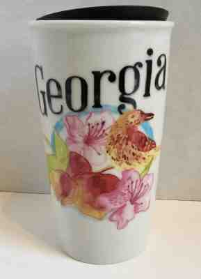 Starbucks Georgia Ceramic Travel Tumbler Mug Cup Thrasher Azalea Peach 2017 - Sold on eBay Jan, 31st 2019 for $29.50