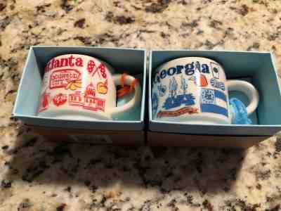 2 2018 STARBUCKS Been There Series ATLANTA & GEORGIA 2oz Ornament Mugs NIB Gift - Sold on eBay Jan, 22nd 2019 for $32.99