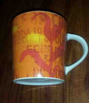 Starbucks 2006 Product of Guatemala coffee cup mug orange 18 oz - Sold on eBay Jan, 21st 2019 for $4.50