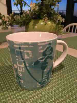 Starbucks 2006 Guatemala Coffee Mug Green Floral Script 16 oz EUC - Sold on eBay Jan, 21st 2019 for $4.70