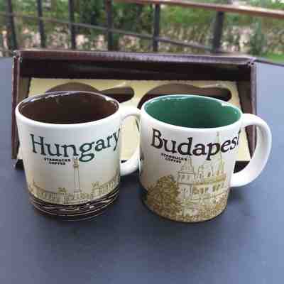 2 Demitasse Starbucks City Mugs 3 oz HUNGARY & BUDAPEST New Discontinued - Sold on eBay Jan, 21st 2019 for $34.00
