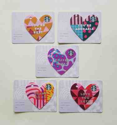 Starbucks Card Indonesia - Valentine 2019 set of 5 cards - Sold on eBay Feb, 1st 2019 for $40.00