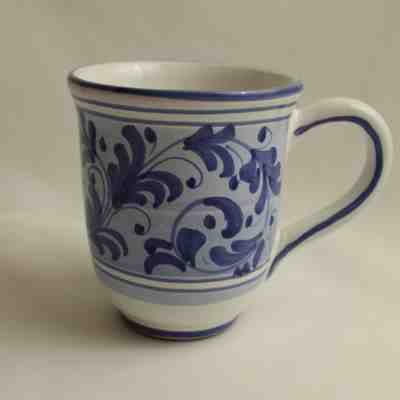 Starbucks Barista Mug Blue Swirls Glazed Terracotta Hand painted Italy 2003 - Sold on eBay Feb, 3rd 2019 for $19.95