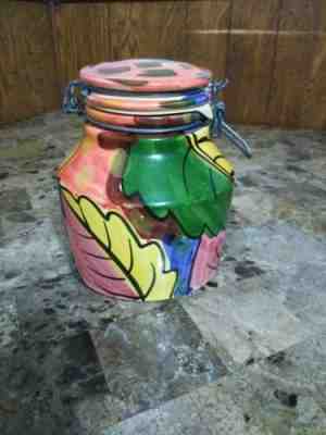 STARBUCKS CIAO ITALYA BELLINI HAND PAINTED ITALY CANISTER COOKIE JAR - Sold on eBay Feb, 1st 2019 for $24.00