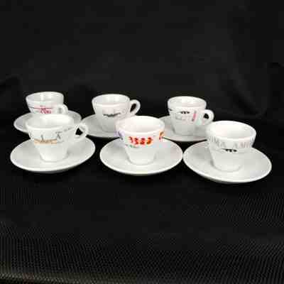Starbucks D. Reinhart IPA Italy Set of 6 Demitasse Espresso Cups and Saucers - Sold on eBay Jan, 31st 2019 for $32.95