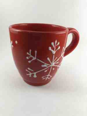 STARBUCKS 2002 Barista Hand Painted HOLIDAY XMAS SNOWFLAKE COFFEE MUG TEA CUP - Sold on eBay Jan, 28th 2019 for $9.99