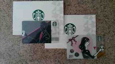 STARBUCKS Japan 2019 Valentine Day Two (2) Gift Card Set w/Two Sleeves US Seller - Sold on eBay Feb, 11th 2019 for $11.88