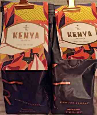 Starbucks Reserve Kenya Barichu Small-Lot Whole-Bean Coffee Two 8.8oz Bags SIB - Sold on eBay Feb, 13th 2019 for $27.00