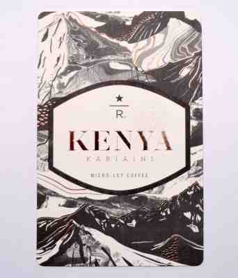 Rare-  2017 Starbucks Reserve  KENYA KARIAINI   Coffee Taster Card  Micro Lot!!! - Sold on eBay Feb, 5th 2019 for $29.95