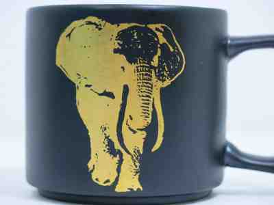 Starbucks Mug Kenya Elephant Black & Gold Used - Sold on eBay Jan, 4th 2019 for $11.50