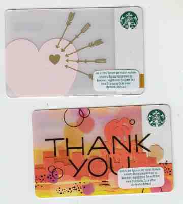 2 Starbucks gift card  Deutschland Germany 2018 - Sold on eBay Jan, 30th 2019 for $5.50