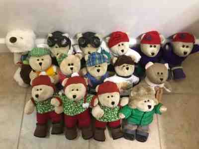 15 STARBUCKS BEARISTA BEARS LOT 1998-2011- GREAT CONDITION- 2 HAVE TAGS!!!