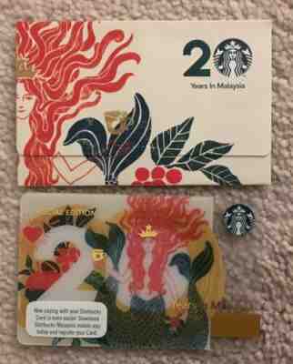 Starbucks 2018 Malaysia 20th Anniversary Card W/Matching Sleeve SPECIAL EDITION - Sold on eBay Feb, 3rd 2019 for $7.99