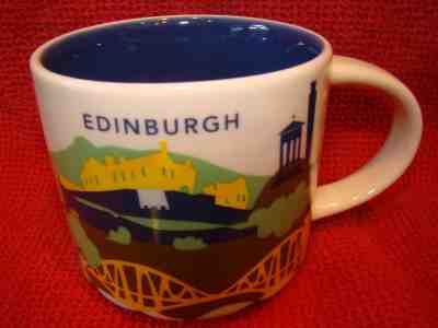 STARBUCKS COFFEE MUG EDINBURGH YOU ARE HERE CASTLES BRIDGES SCOTLAND TEA CUP 14o - Sold on eBay Jan, 16th 2019 for $22.50