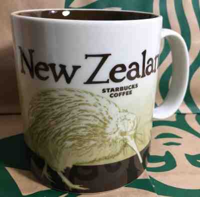 STARBUCKS CITY MUG RETIRED NEW ZEALAND KIWI BIRD GLOBAL ICON SERIES 16oz - Sold on eBay Dec, 21st 2018 for $49.99