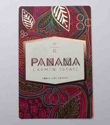Beautiful Rare- 2015 Starbucks Reserve PANAMA CARMEN ESTATE  Coffee Taster Card - Sold on eBay Jan, 31st 2019 for $24.00