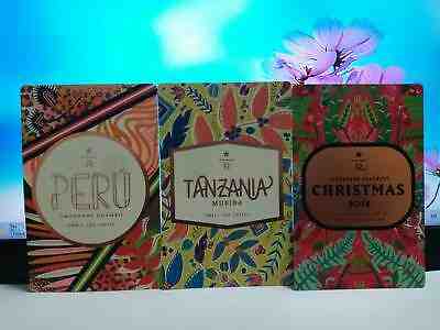 Starbucks Taster Reserve Card Coffee Peru Tanzania and Christmas New 2019 Set 2 - Sold on eBay Jan, 30th 2019 for $14.00