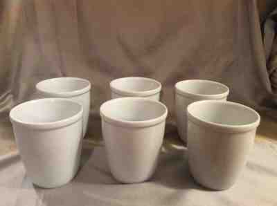 Starbucks White Porcelain Set Of (6) "No-Logo" Coffee Mugs,.Pre-Owned Excellent - Sold on eBay Feb, 14th 2019 for $45.00