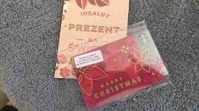 RARE & HTF STARBUCKS POLAND Christmas 2014 Gift Card w/Unique Sleeve US Seller - Sold on eBay Jan, 30th 2019 for $6.09