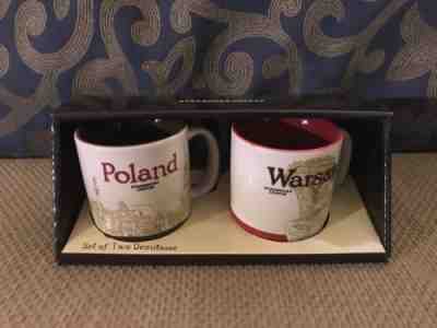 Set of 2 STARBUCKS Warsaw and Poland Icon Demitasse Coffee Mugs 3 oz / 89 ml - Sold on eBay Jan, 17th 2019 for $32.00
