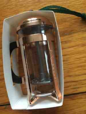 Starbucks 2017 Copper Coffee French Press Christmas Holiday Ornament Xmas NLA - Sold on eBay Feb, 12th 2019 for $10.00