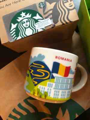 Starbucks NEW Romania Mug You Are Here - YAH and a Romania Starbucks Gift Card - Sold on eBay Feb, 10th 2019 for $37.99