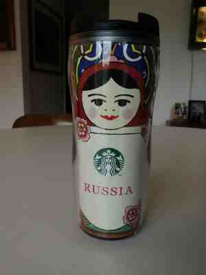 2010 Starbucks RUSSIA Matryoshka Nesting Doll Travel Coffee Mug 16 oz 473 mL Cup - Sold on eBay Feb, 8th 2019 for $25.00