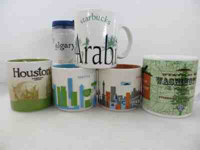 Set of Six Starbucks Collectible Coffee Mugs Houston Saudi Arabia,And More - Sold on eBay Jan, 30th 2019 for $19.00