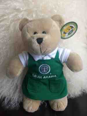 RARE~ STARBUCKS COFFEE TEA DESTINATION BEARISTA BEAR PLUSH SAUDI ARABIA 2007 NWT - Sold on eBay Jan, 12th 2019 for $52.00